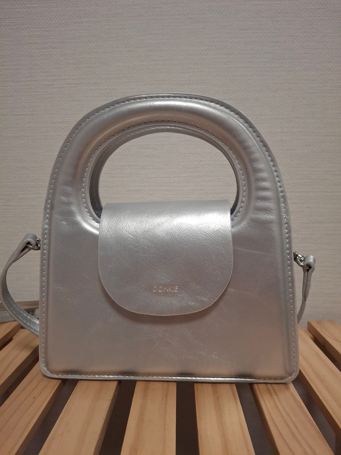 Donkie 돈키 위브 크로스백 실버 상품이미지1