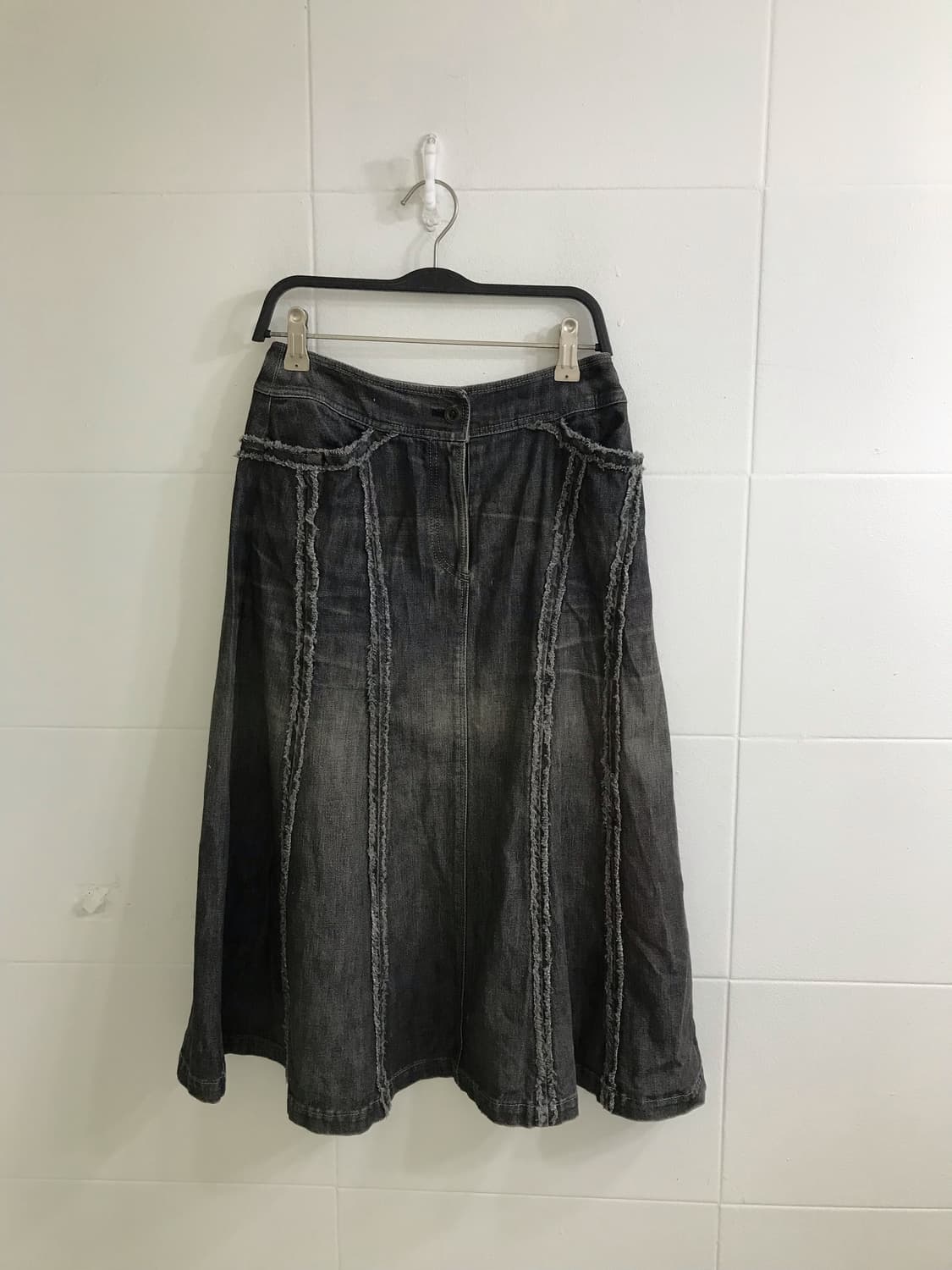 청록 하구미 히피 모리걸 잔꽃 원피스 흑청스커트 코디세트 상품이미지8