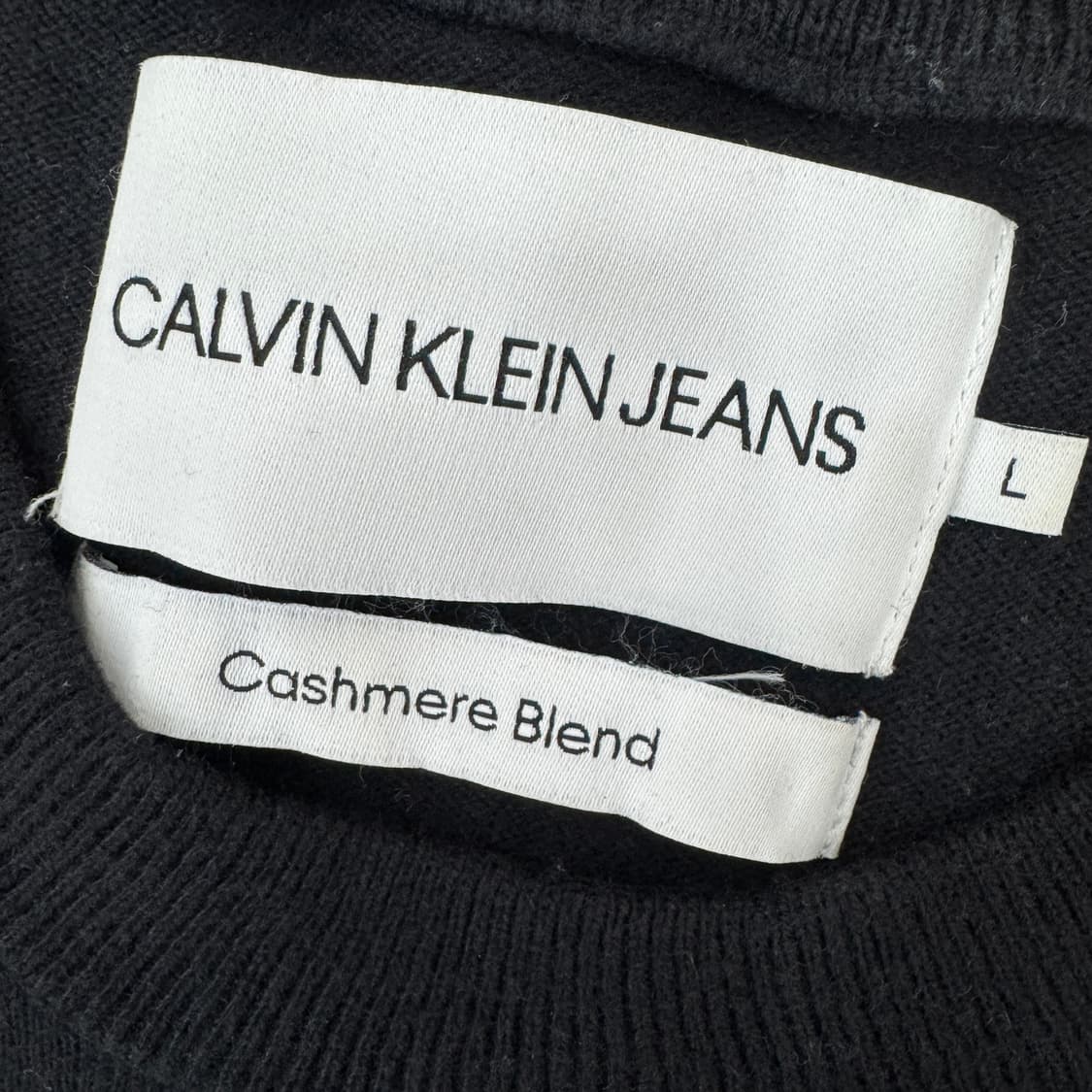 L CK 캘빈클라인 빅로고 라운드 니트  상품이미지4