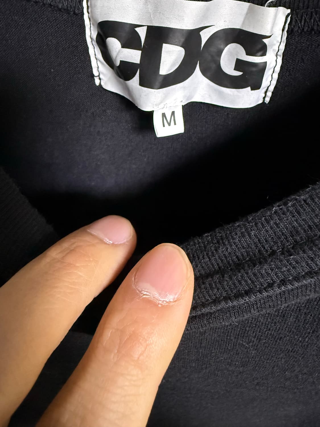 cdg 오버사이즈 반팔티 블랙 m 상품이미지4