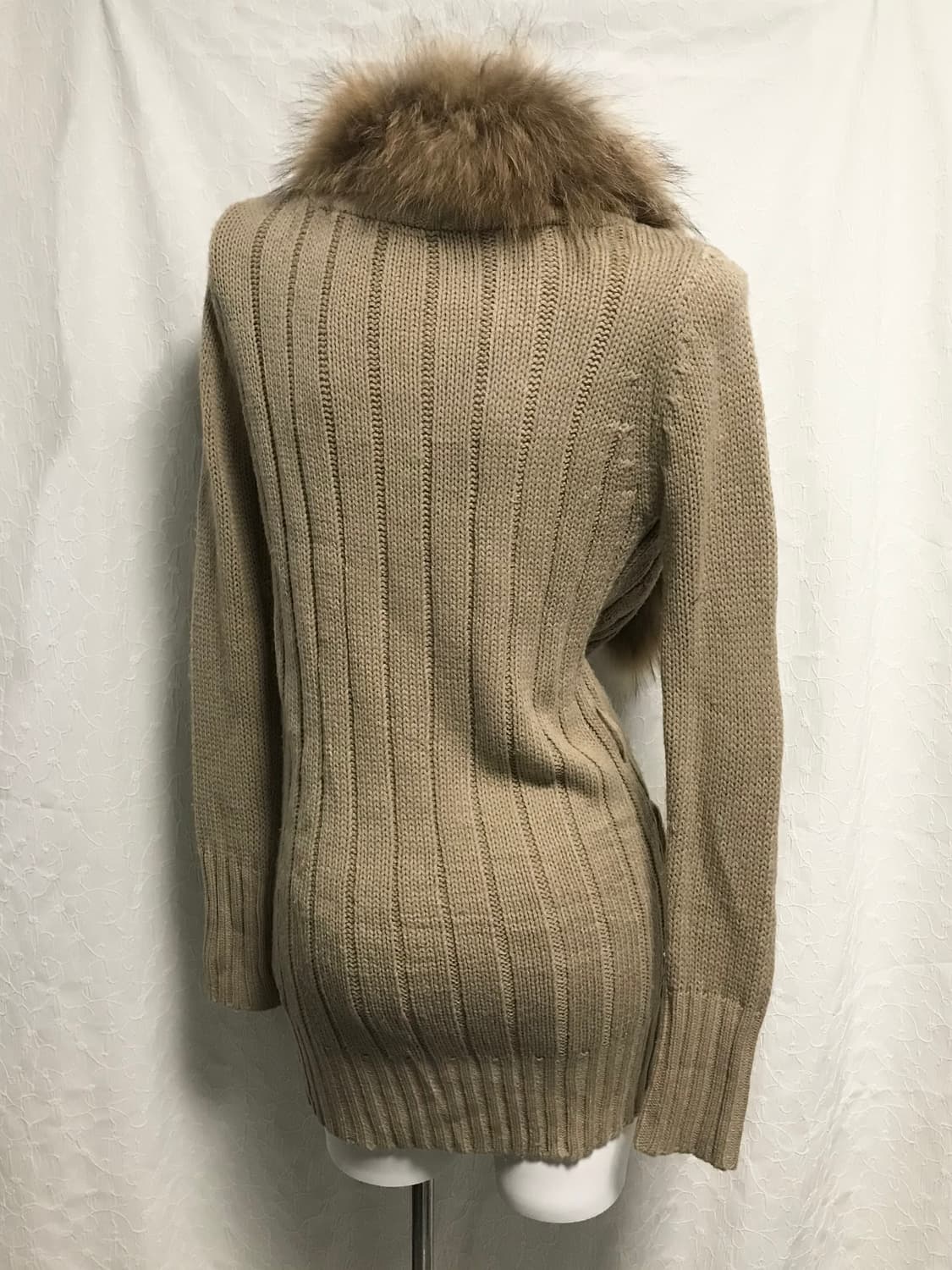 빈티지 sky bomber 00s y2k 퍼 트리밍 롱 가디건 상품이미지2