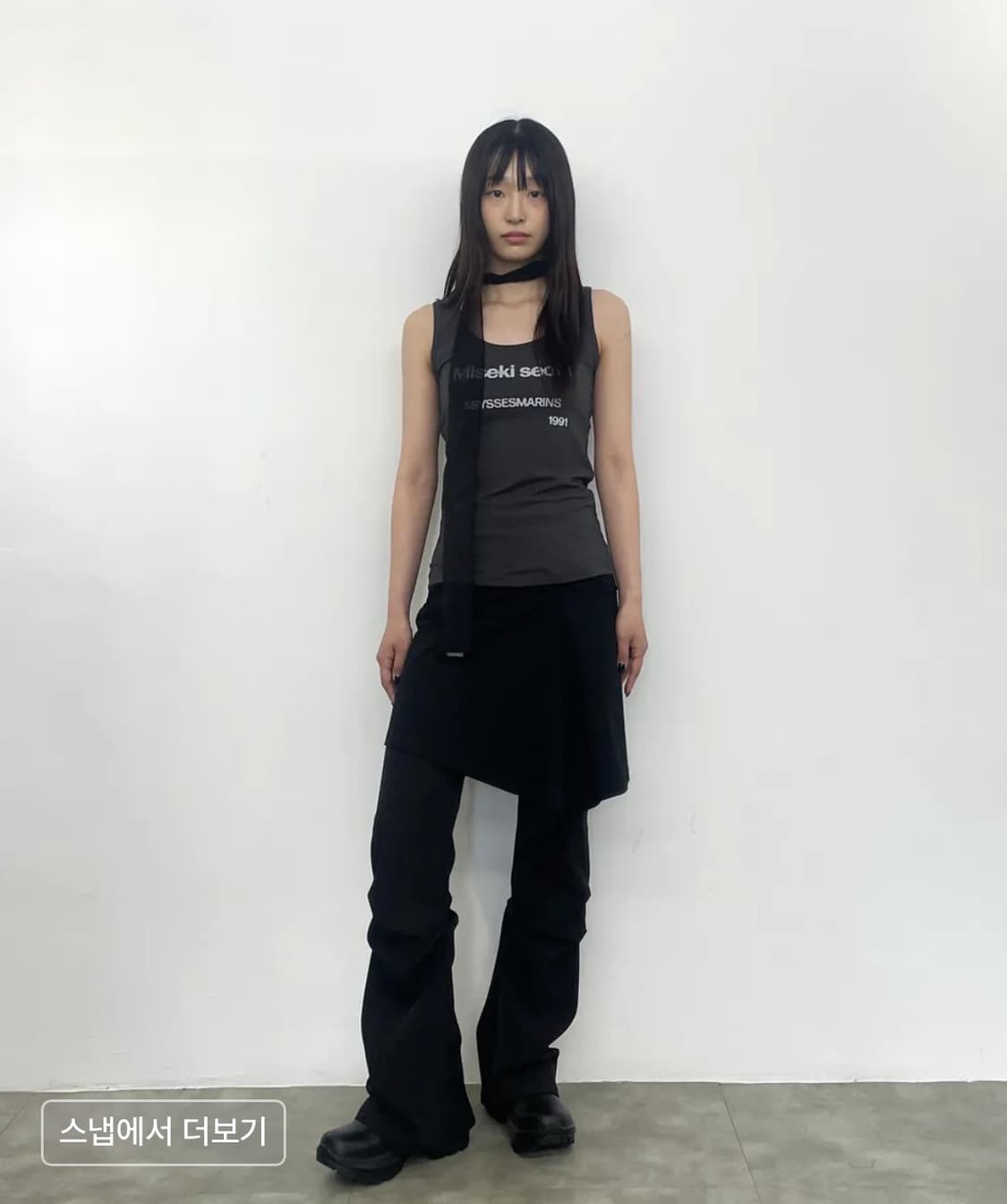 미세키서울 드레이프 셔츠스커트팬츠 세트 상품이미지3