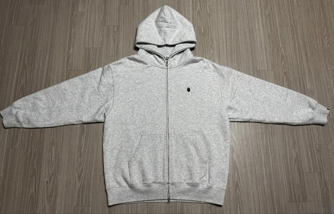 BAPE ONE POINT FULL ZIP HOODIE GRAY 2XL 상품이미지2