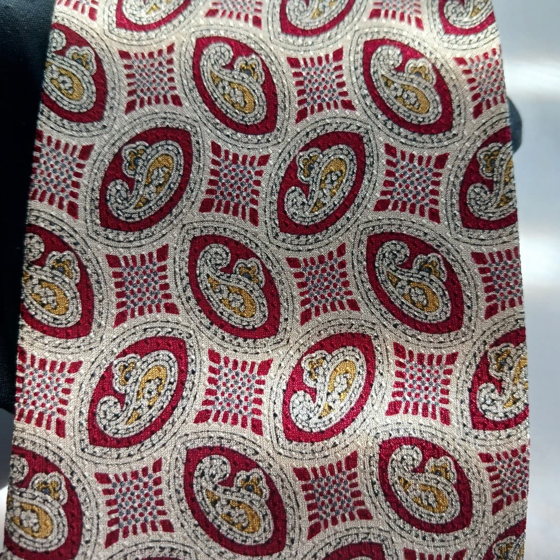 지방시 실크 레드 클래식 페이즐리 넥타이 9.5cm A+등급 A17986 상품이미지8