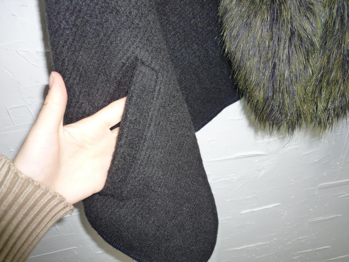 Khaki fur cape 상품이미지6