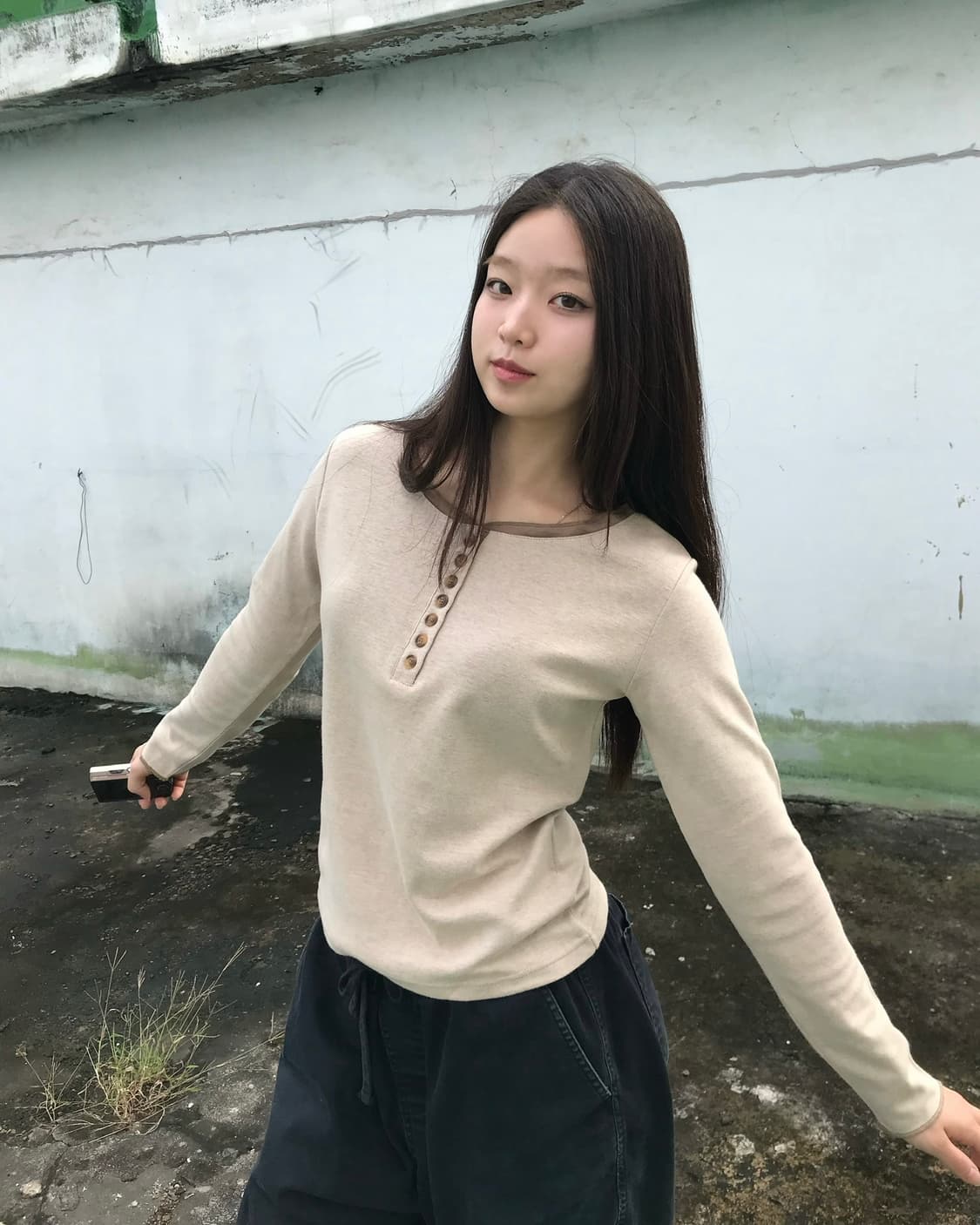 코지 버튼 티셔츠  상품이미지7