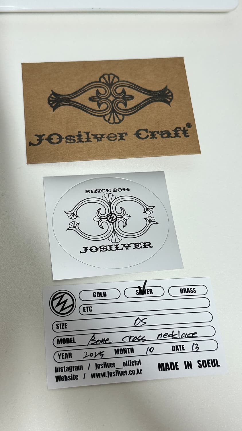 인세인개러지 조실버 bone cross 목걸이 상품이미지4