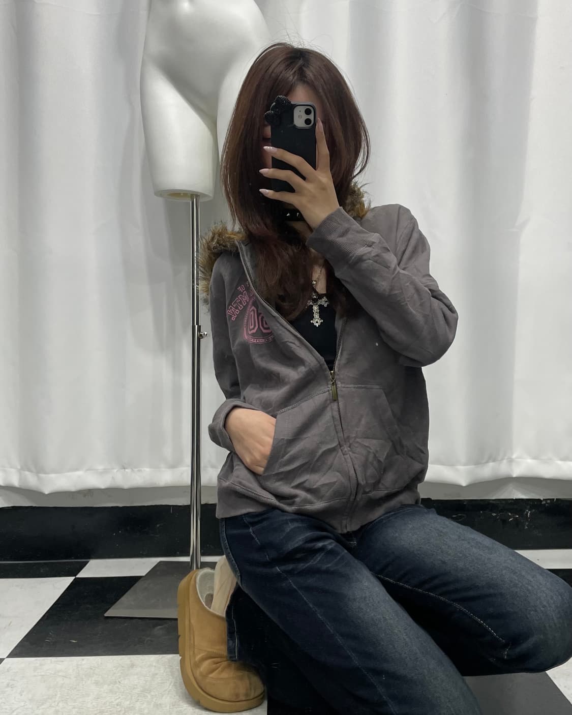 🎸그레이 퍼 후디🎸 상품이미지1