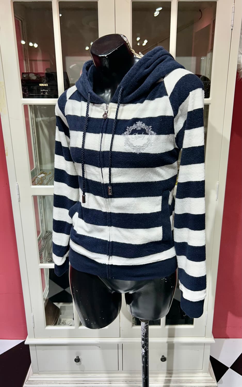Rady striped hooded zip up 레디 스트라이프 후드집업 상품이미지1