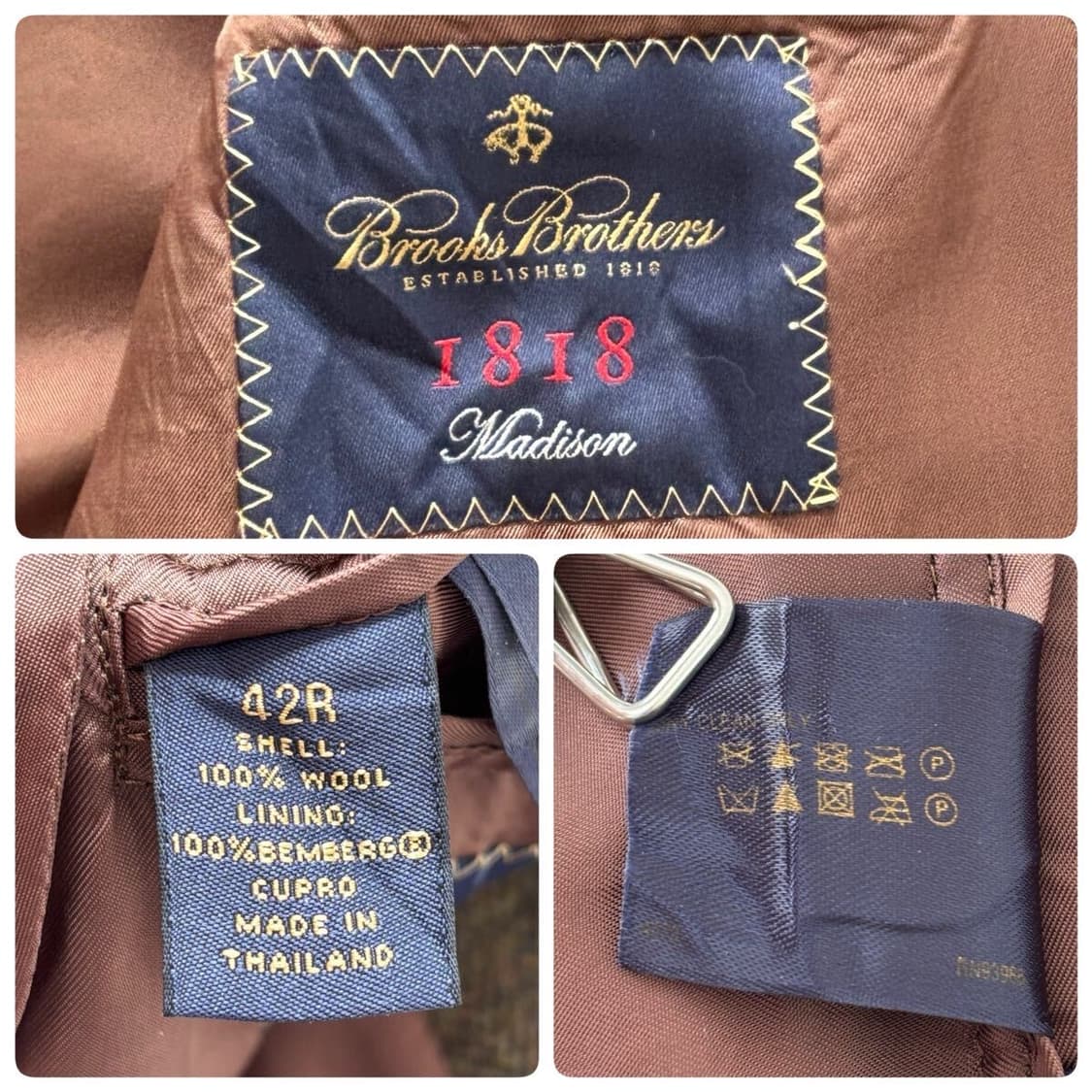 브룩스브라더스 브라운 헤링본 트위드 자켓 상품이미지9