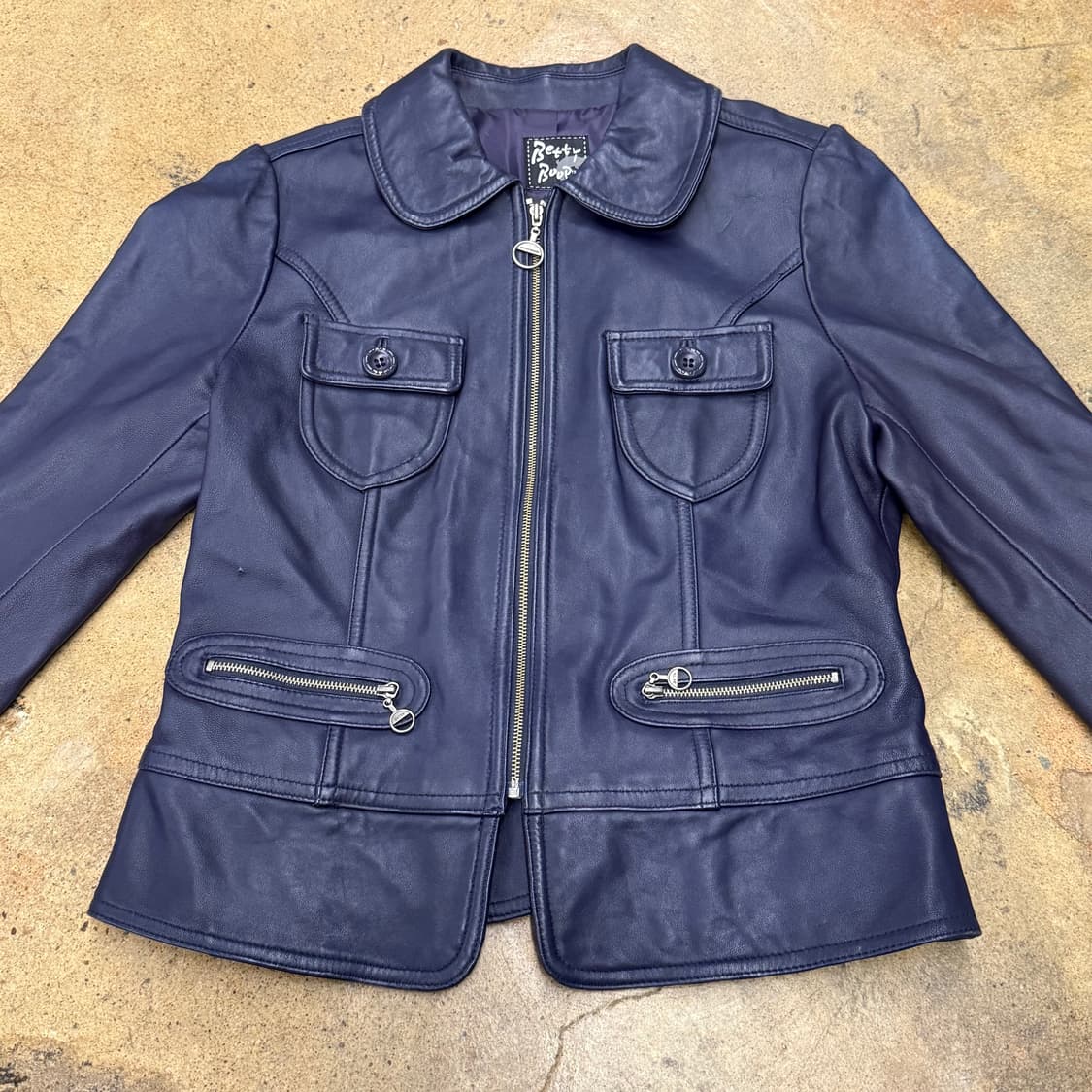 베티붑 카라 퍼플 라이더 가죽 자켓 95 상품이미지3