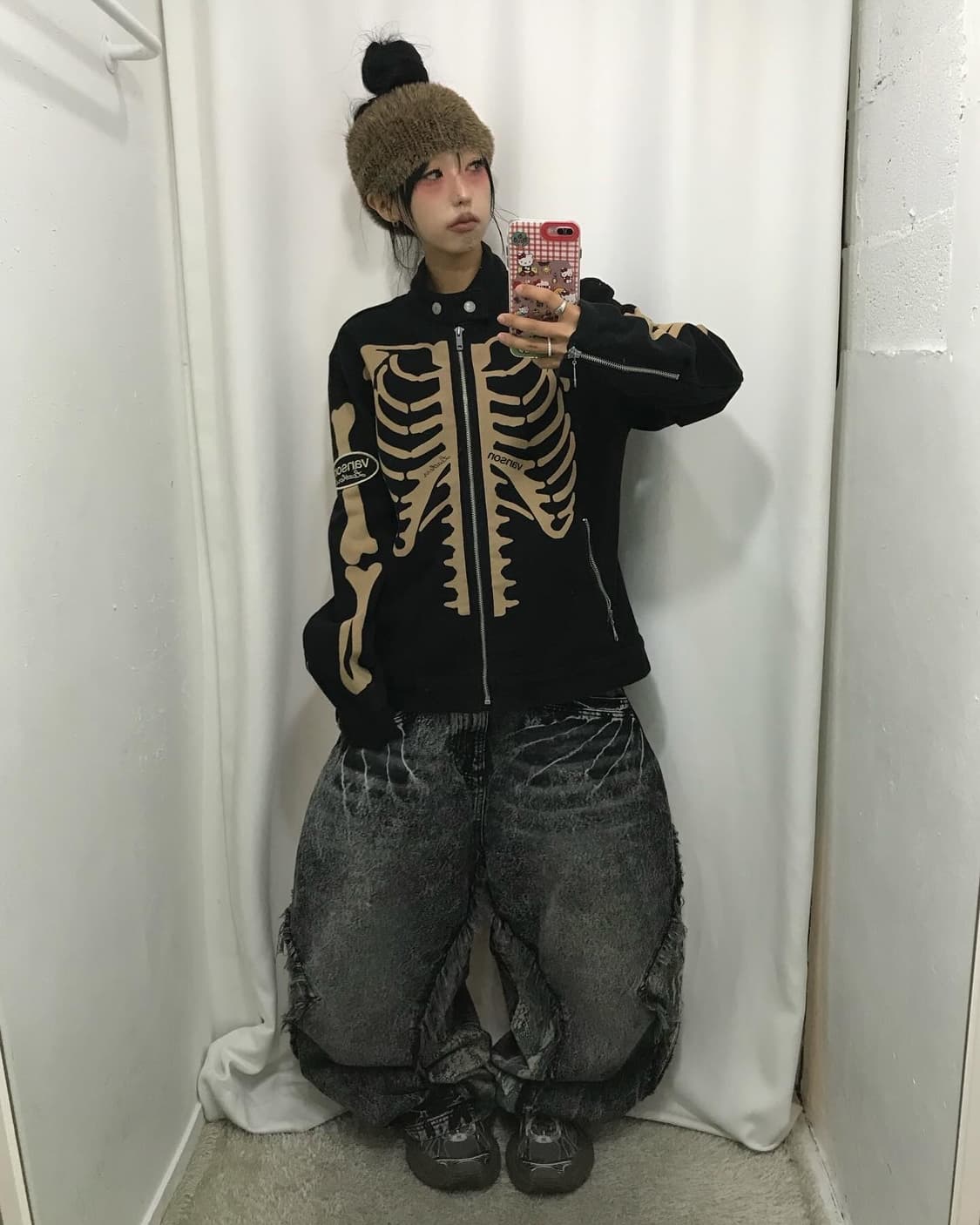 Vanson Skeleton Bone Cotton Rider JK 상품이미지3