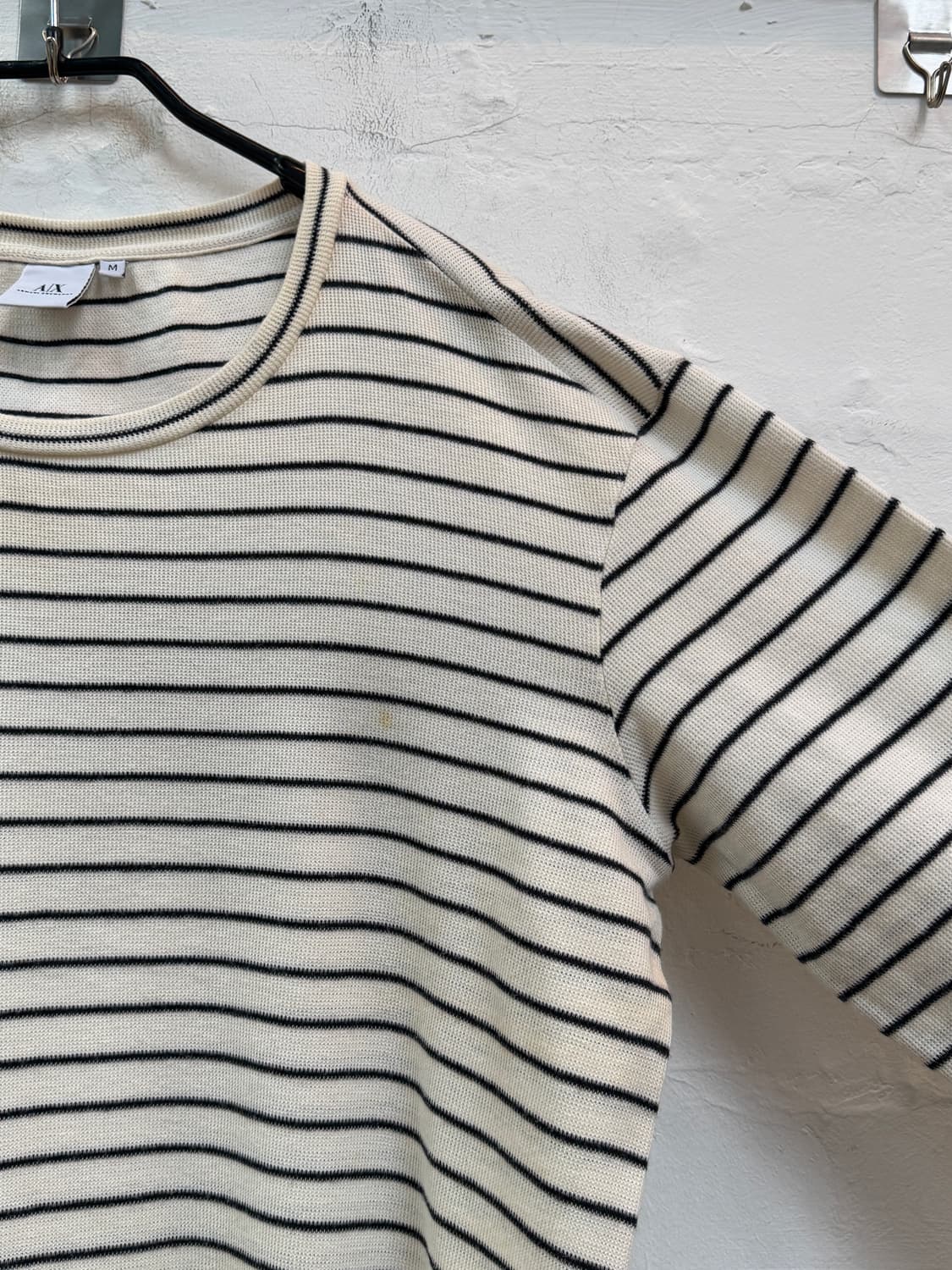 Armani Exchange 스트라이프 화이트 롱 슬리브 M 상품이미지4