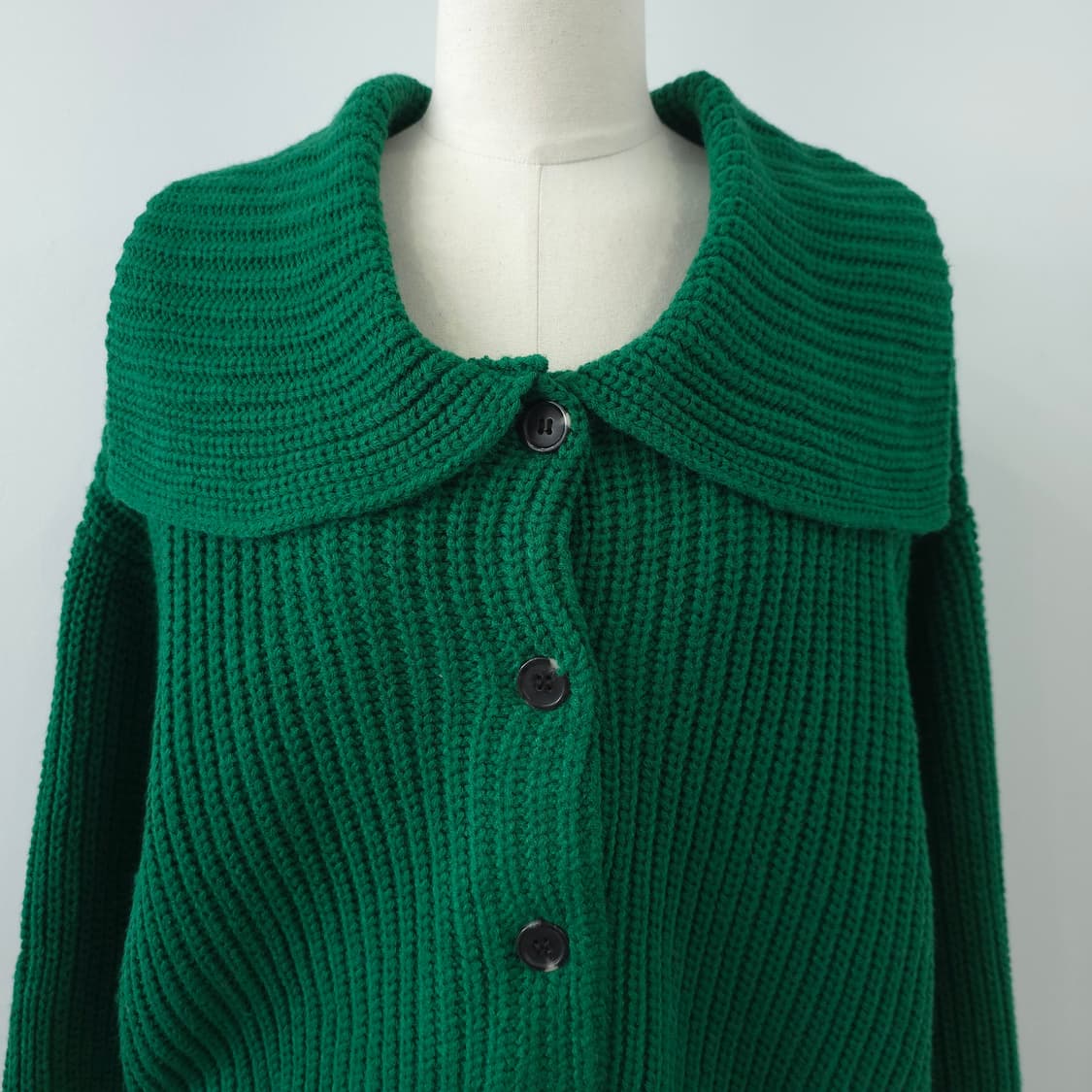 GRL그린 와이드카라 벌룬 니트 가디건 상품이미지4