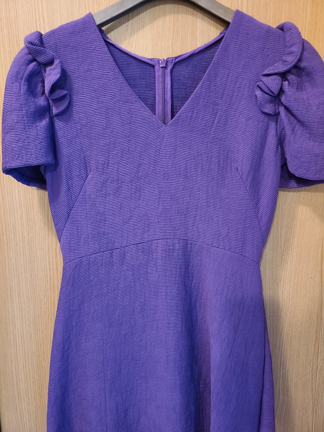 💜보라빛 산드로 원피스 Frilled Trim Woven dress  상품이미지4