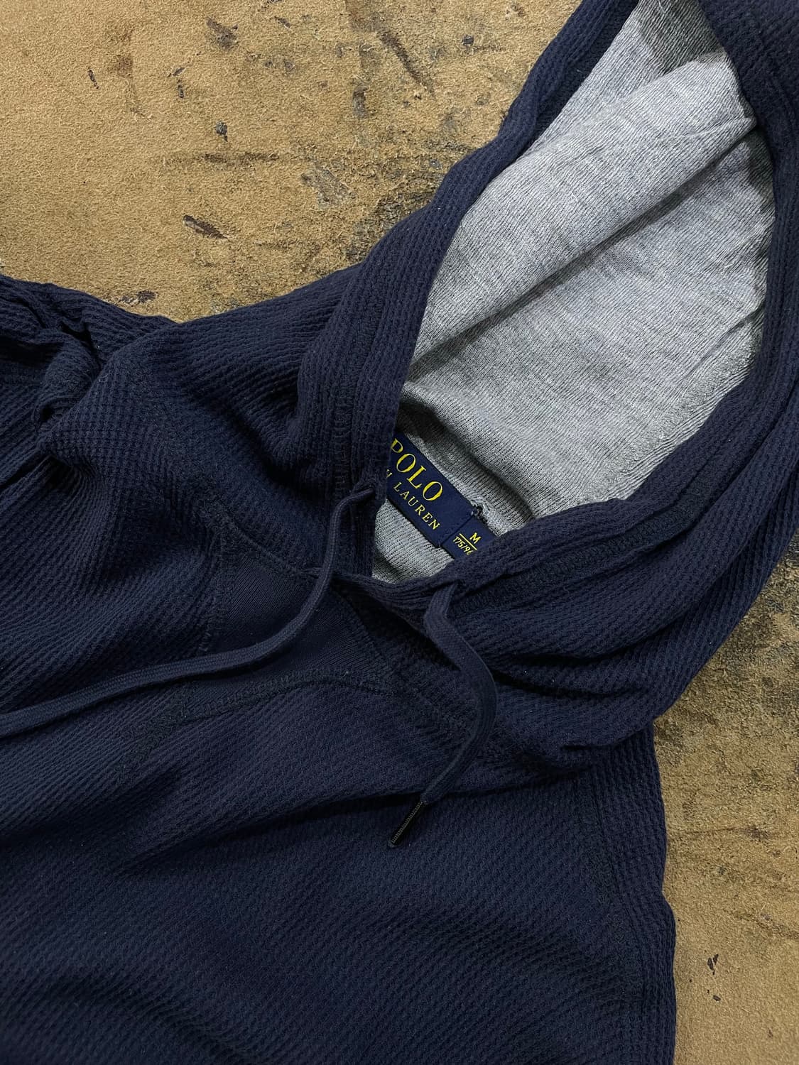 폴로랄프로렌/네이비 와플후드(M) 상품이미지3