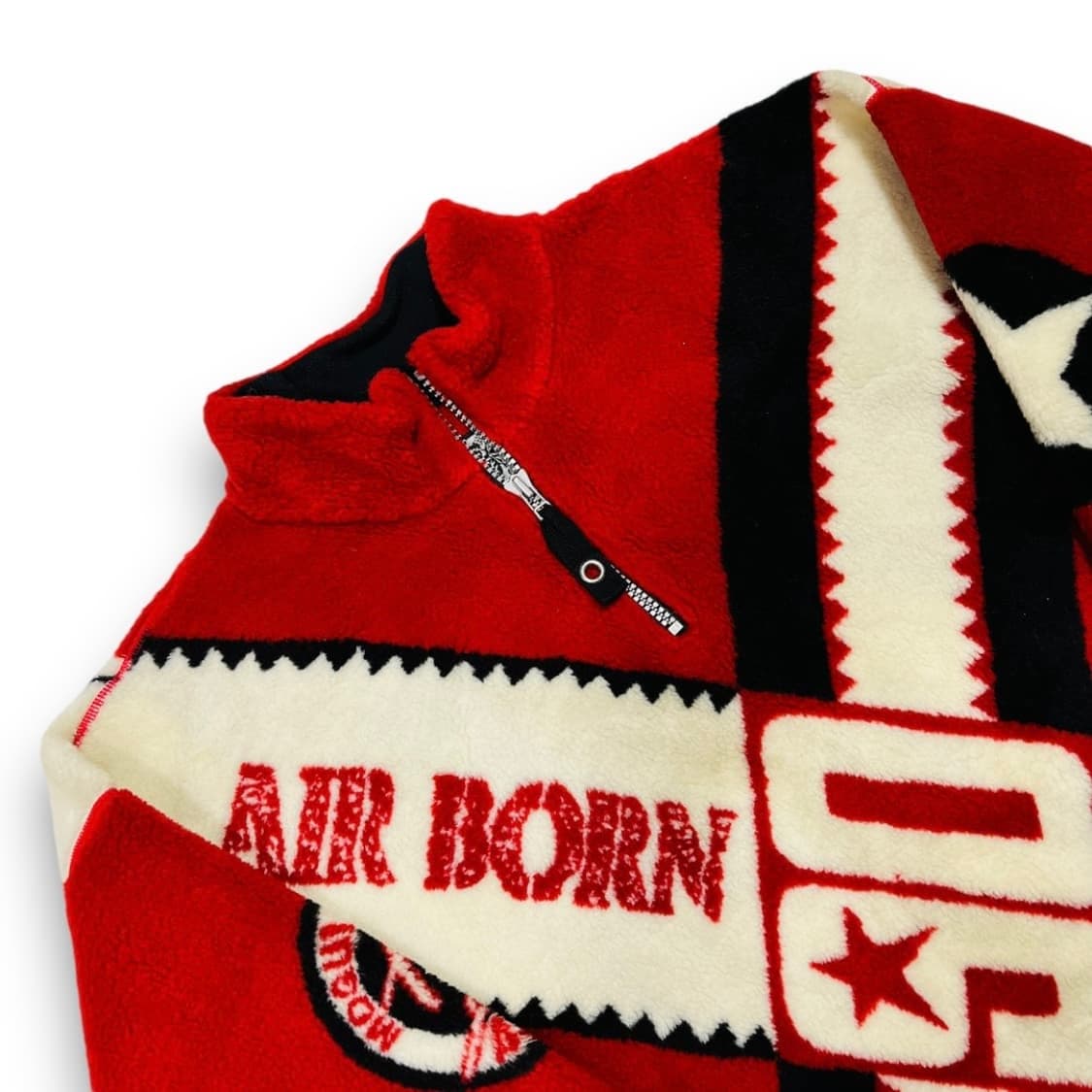 AIR Born 90 스탬프 올드스쿨 힙합 레드 빈티지 플리스 상품이미지2