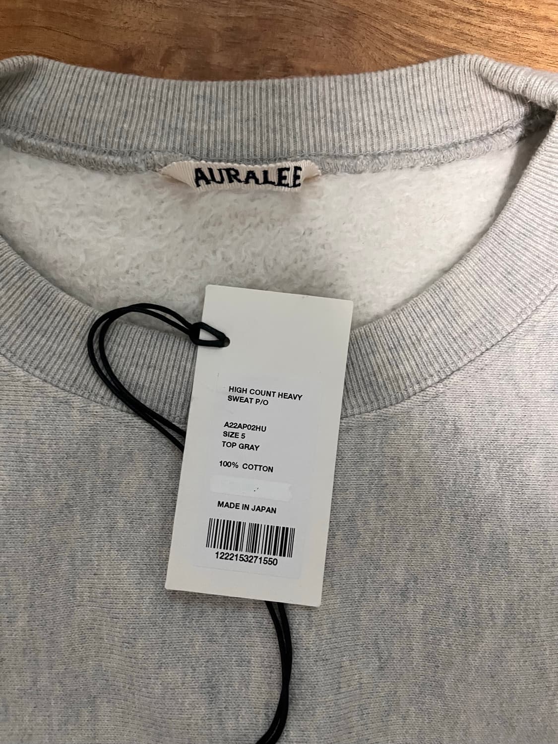 오라리 하이카운트 헤비스웨트5 맨투맨 상품이미지3