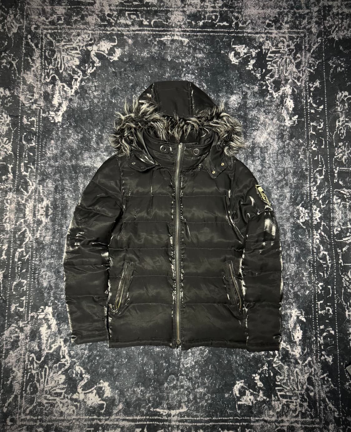MIDAS Down Jacket Double Zip Glossy Blac 상품이미지1