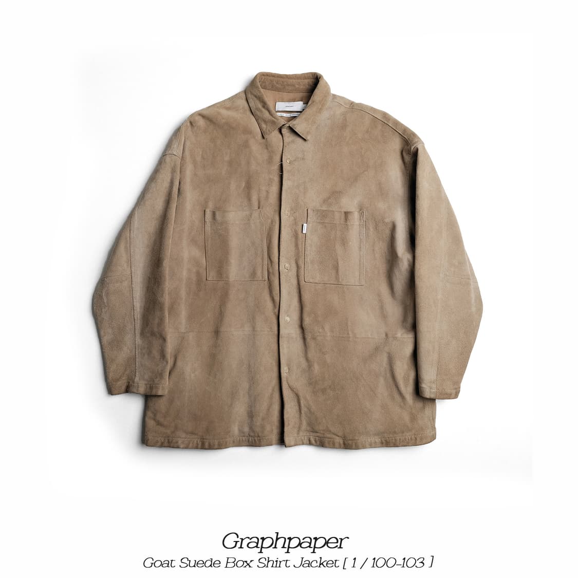 그라프페이퍼 고트 스웨이드 박스 셔츠 자켓 1사이즈 상품이미지1