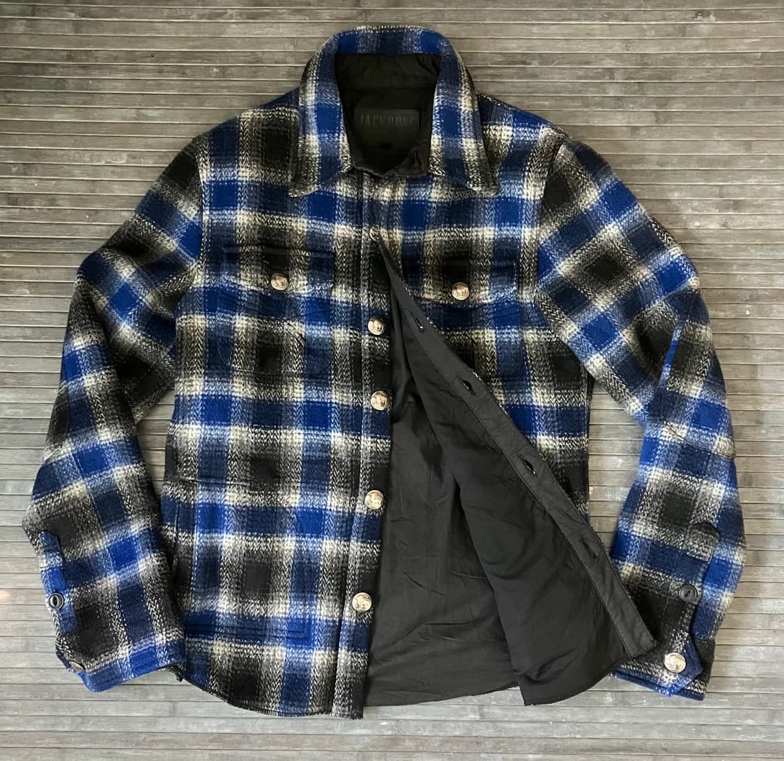 AC/DC blue flannel wool jacket 상품이미지2