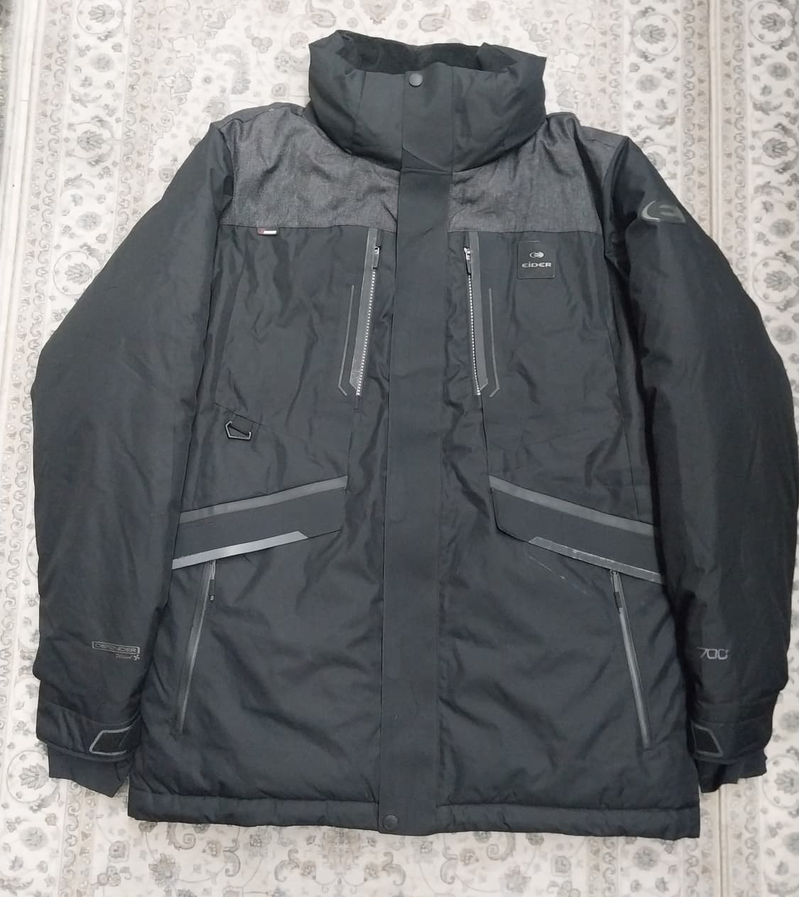 아이더 블랙 패딩 점퍼 700필 (후드분실) 상품이미지1