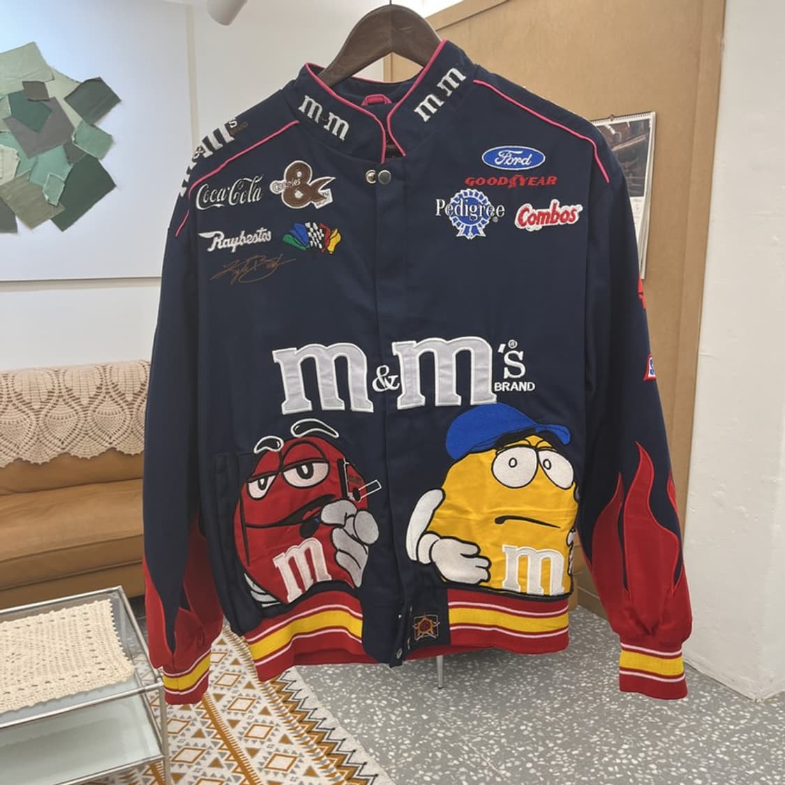 JH 디자인 m&m 펑크 키치 모터사이클 레이싱 자켓 L C10507 상품이미지3