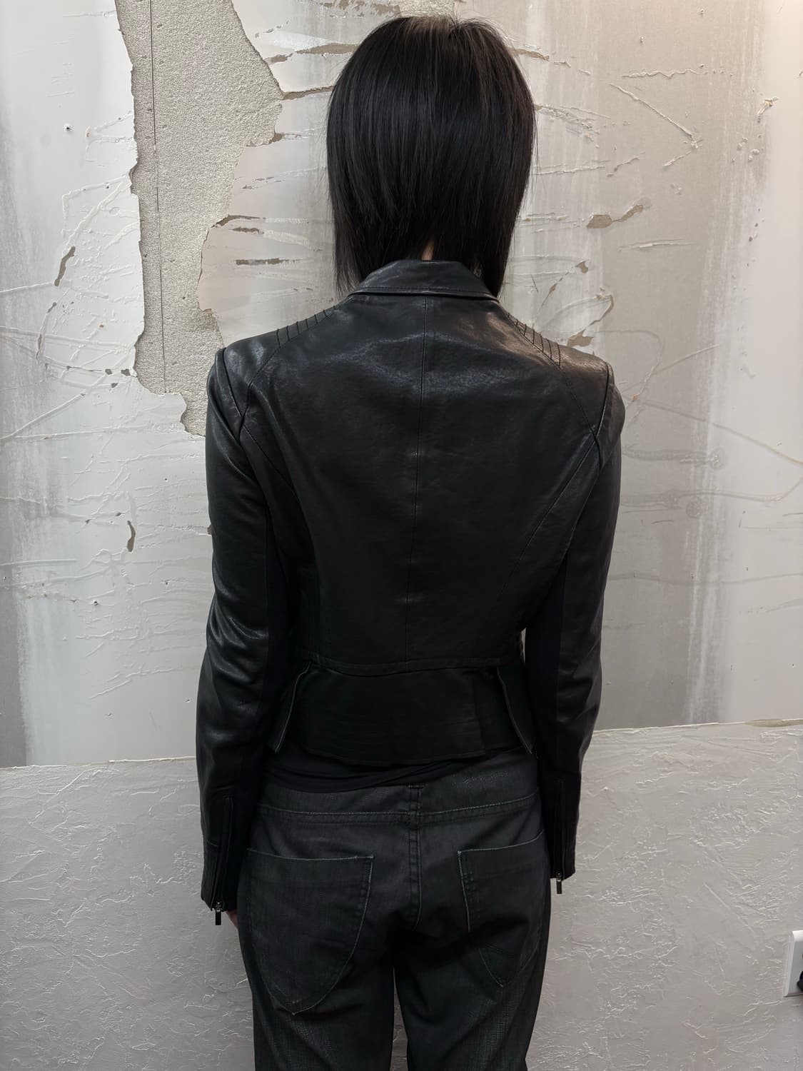 high-neck button sheepskin jacket 상품이미지4