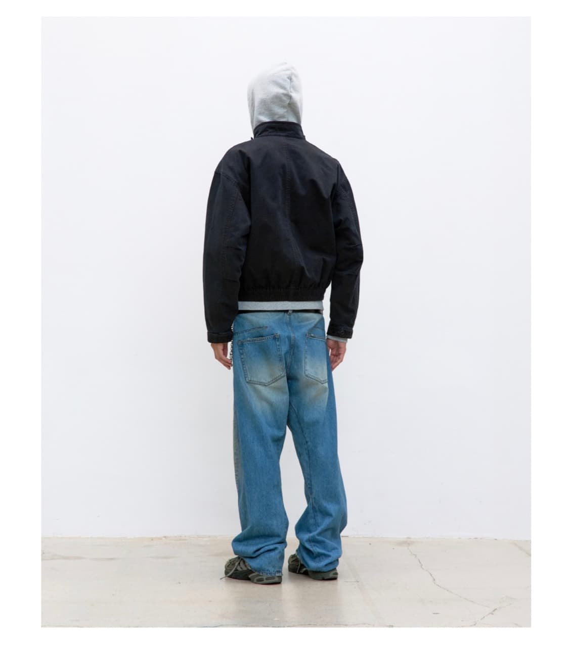 [L] 쿠어 카치온 워시드 트리밍 카라 점퍼 (워시드블랙) 상품이미지7