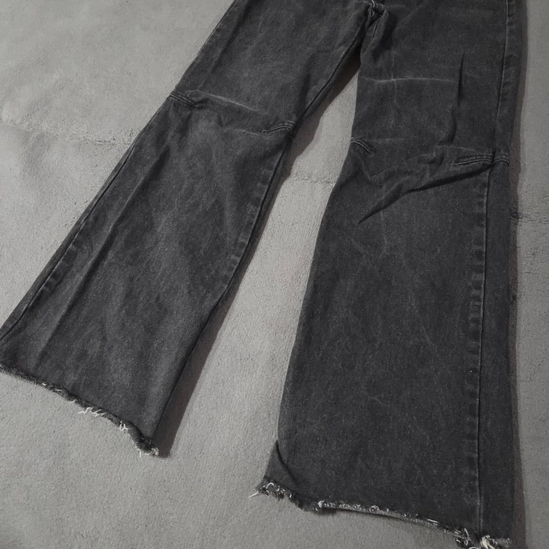 마뗑킴 로우웨이스트 세미부츠컷 데님 팬츠 S 상품이미지5