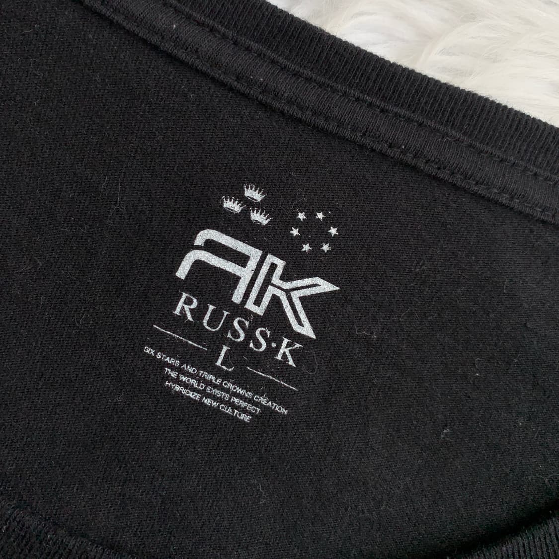 일본 빈티지 RUSS.K 크라운 레터링 반팔 티셔츠 1586 상품이미지5