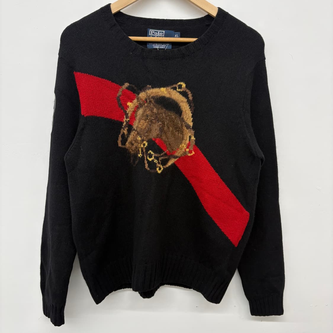 폴로 블랙 말 니트 긴팔 남M 상품이미지2