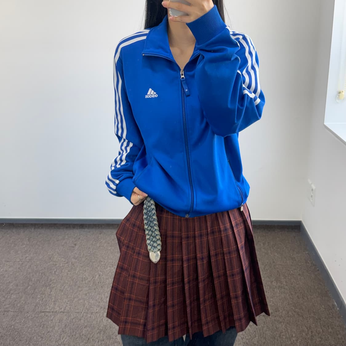 Adidas 아디다스 삼각로고 블루 져지 상품이미지1