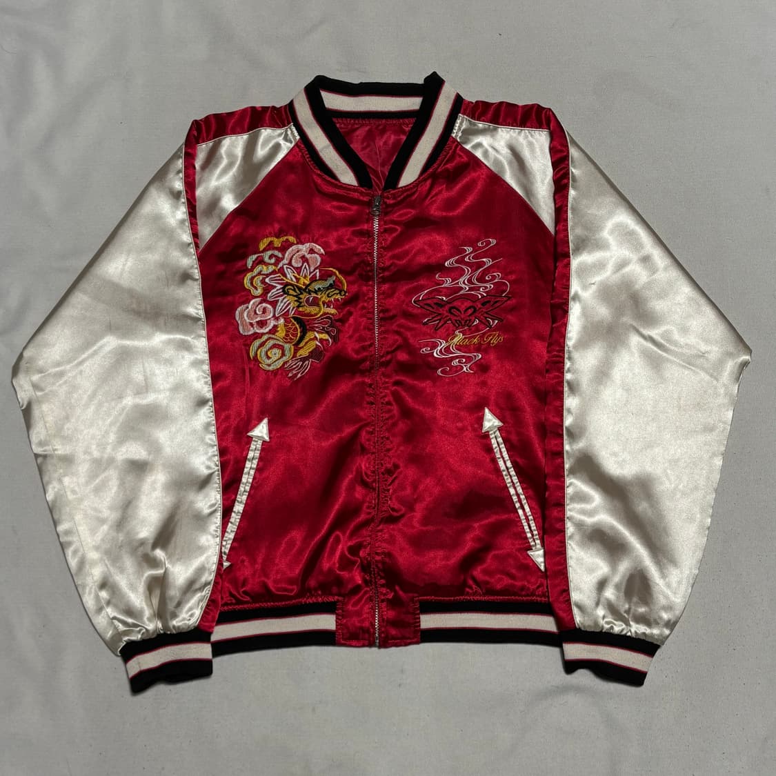 M jpn vtg 용자수 레드 스카쟌 상품이미지3