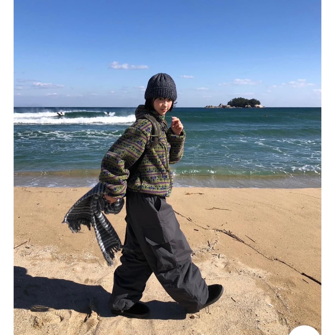 새상품 슬로 울리 헤리티지 덤블 후리스 상품이미지3