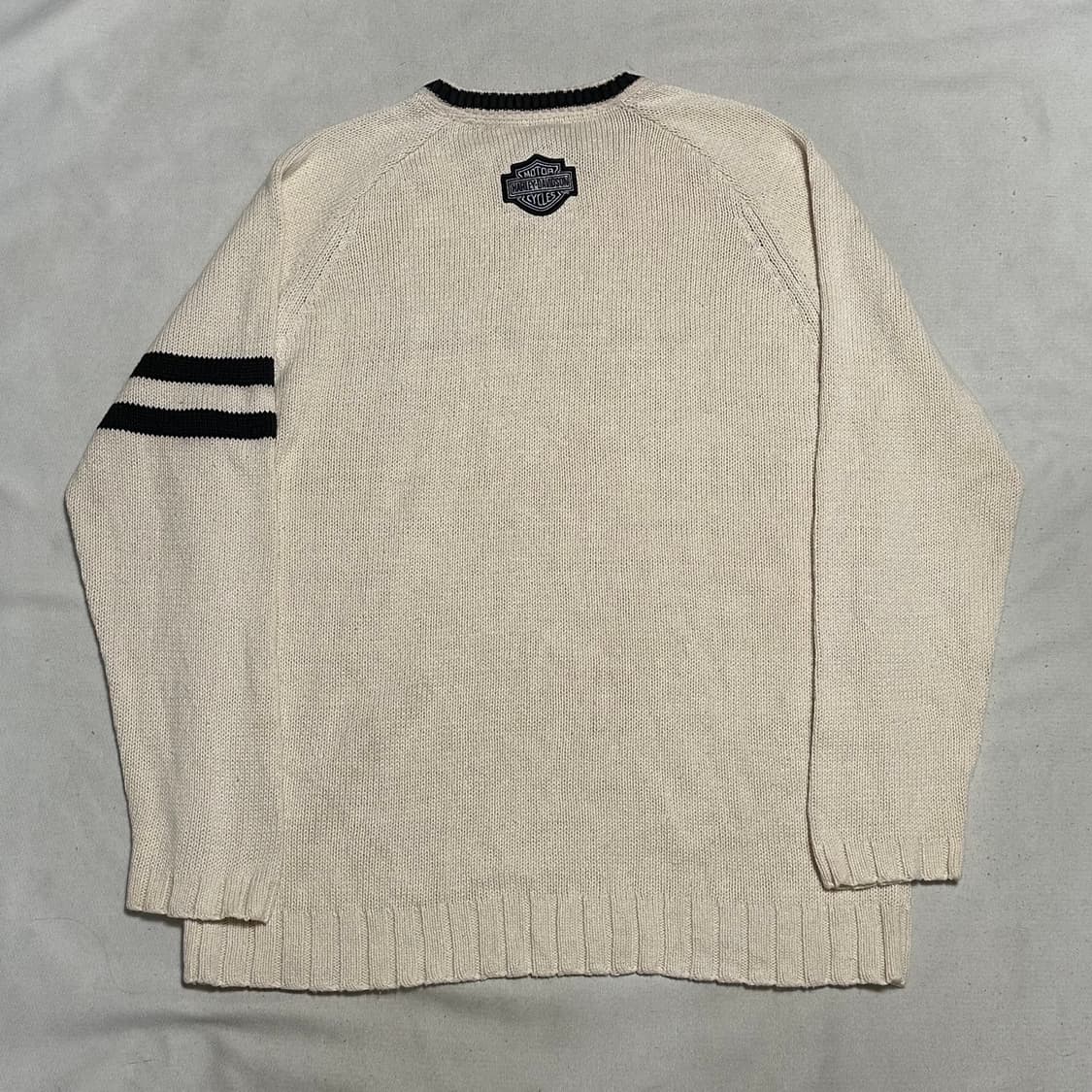 L 할리데이비슨 로고 자수 코튼 니트 상품이미지3