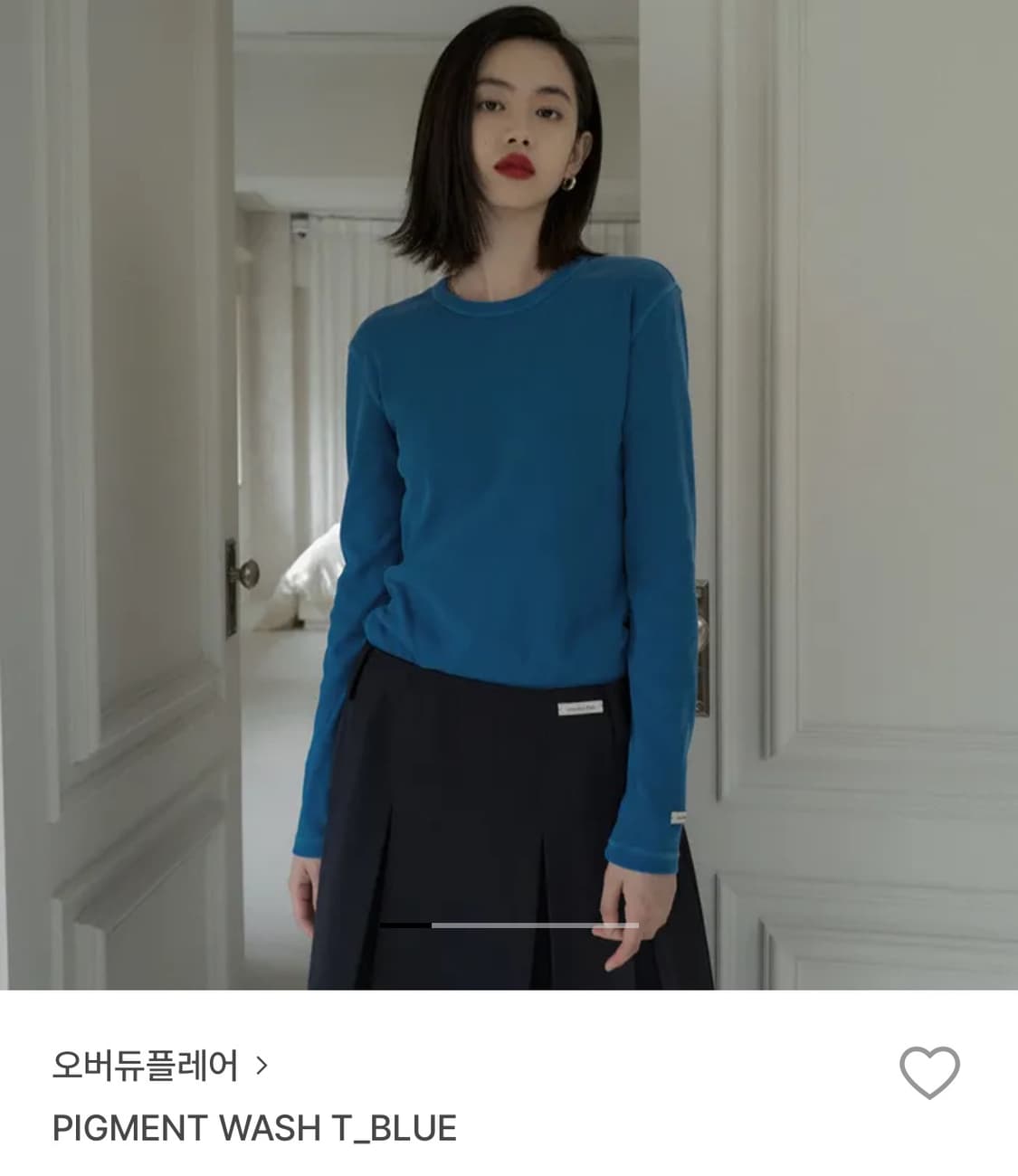 Pigment wash T blue 상품이미지1