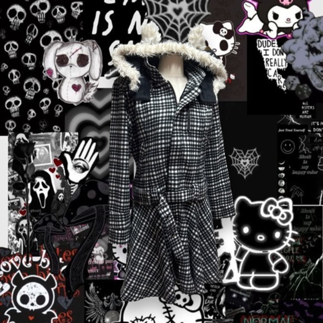 Algonquins fur ear check 2way coat & jk  상품이미지1