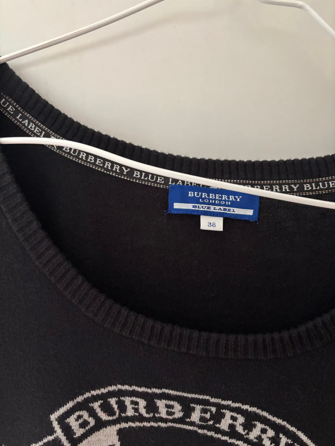 버버리 반팔 니트 블랙 상품이미지4