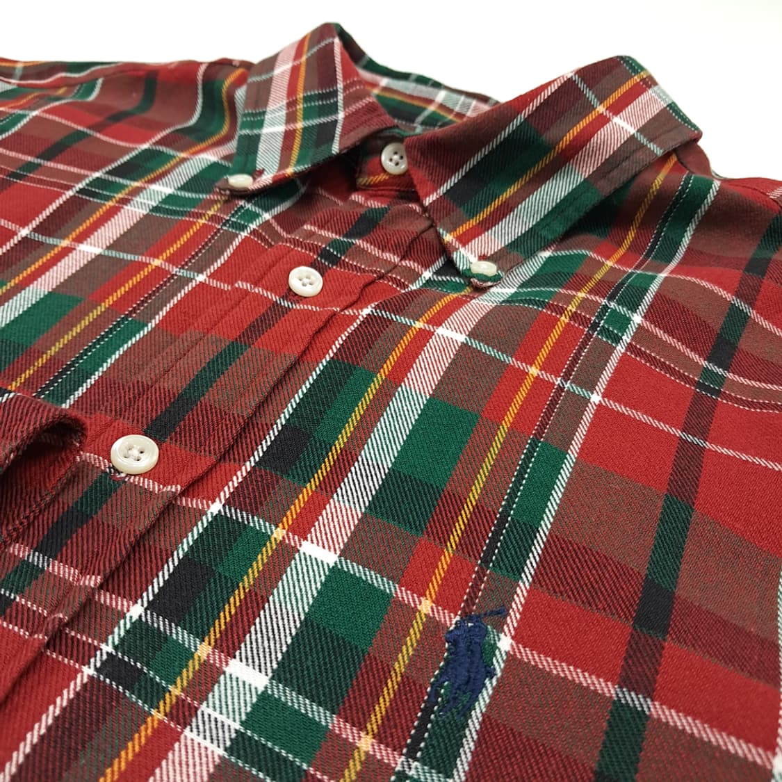 CN874 L 폴로 랄프로렌 크리스마스 타탄체크 플란넬 긴팔 셔츠 남방 상품이미지5