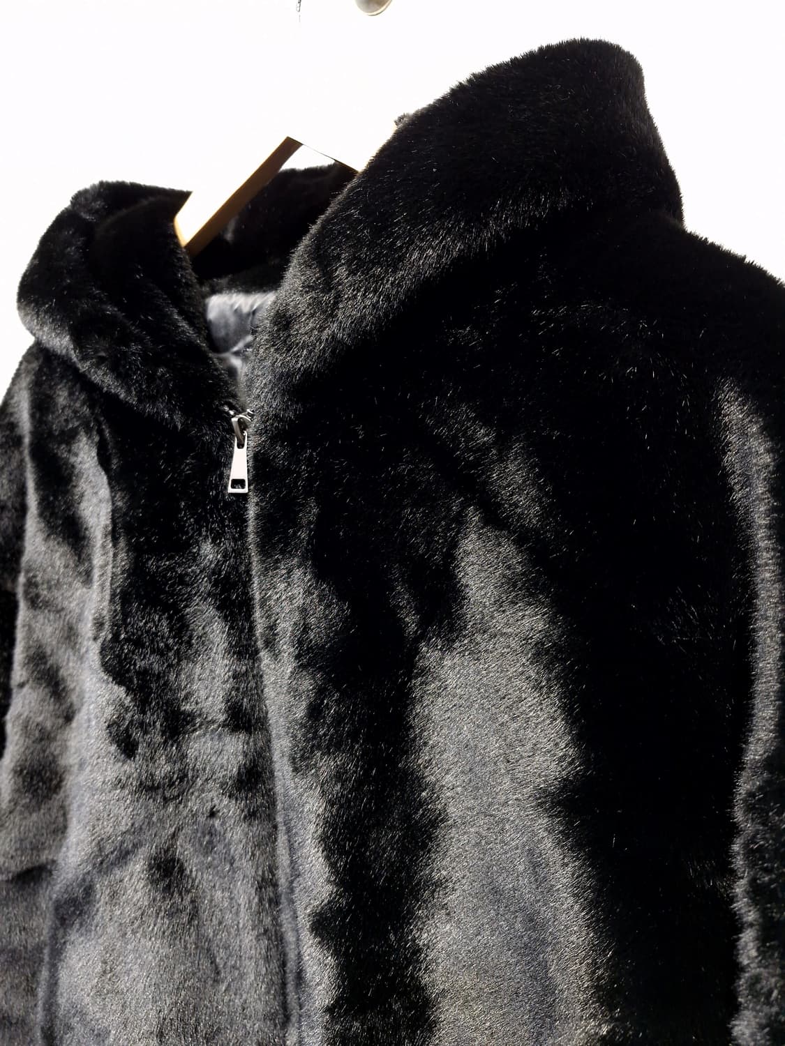 르투아 밍크퍼 후드 자켓 블랙_L 상품이미지4