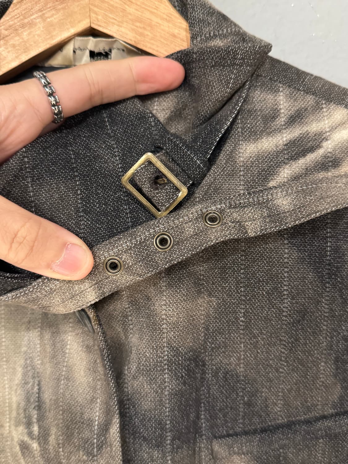 JPN 넥버클 타이다이 워싱 자켓  상품이미지5