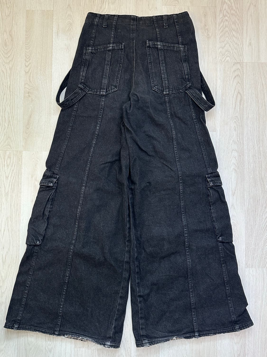 [48]egonlab에곤랩 카고 블랙 스톤워시 데님 진 상품이미지3