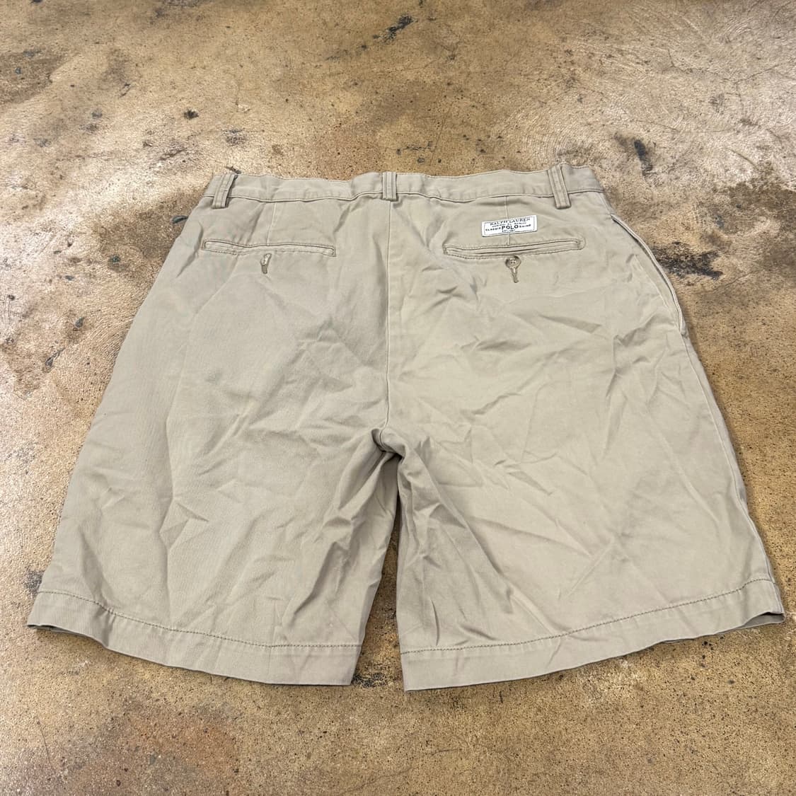 [정품/32] 폴로 랄프로렌 베이지색 주름 반바지 b15 상품이미지3