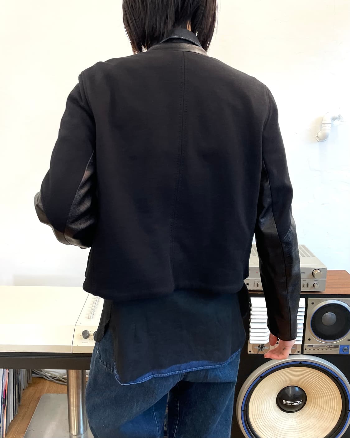 [S] 헬무트랭 코튼 레더 숏 자켓 상품이미지4