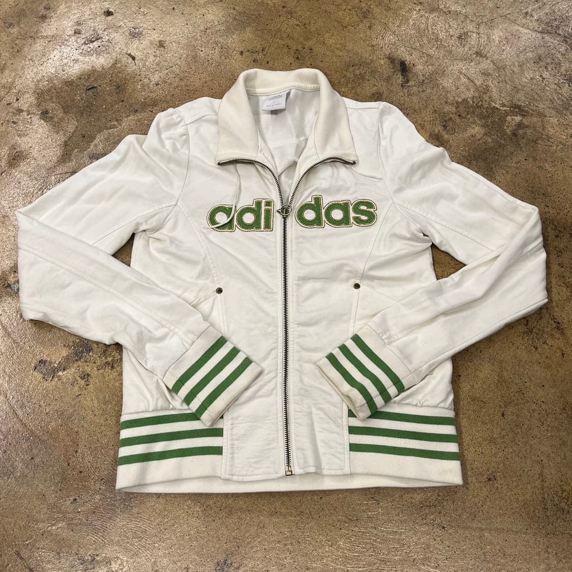 아디다스 흰초 화이트 그린 져지 트랙탑 85 상품이미지2