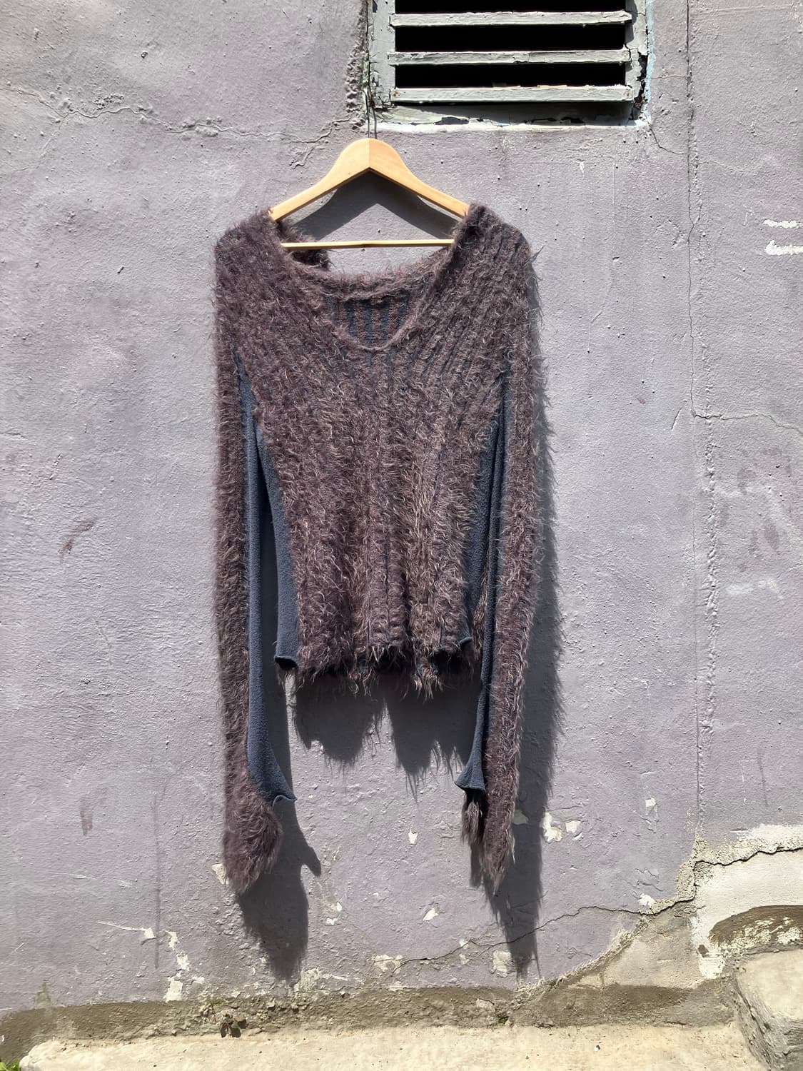 FENDI 퍼플 모헤어 스트라이프 니트 스웨터 M 상품이미지1