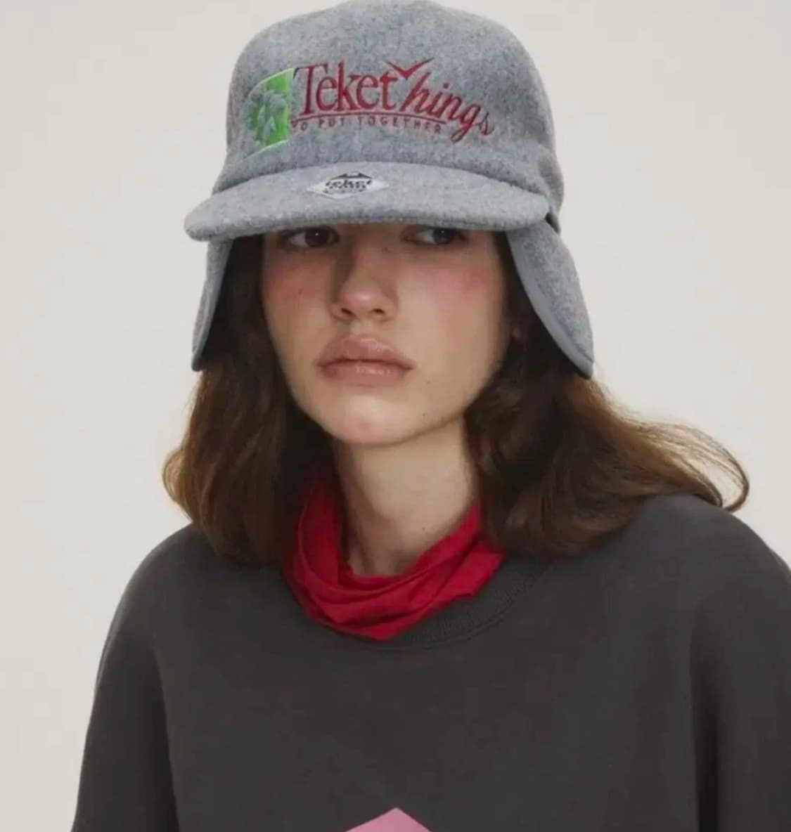 새제품) 테켓 이어플랩 모자 teket earflap cap 그레이 상품이미지2