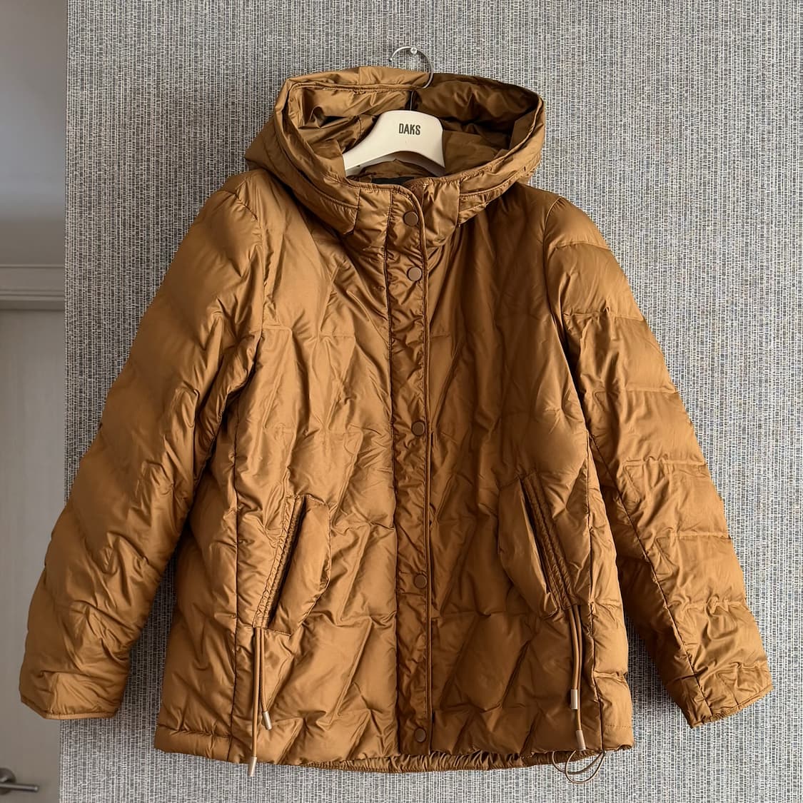 자바손 다운 경량 패딩 점퍼 카멜 브라운 후드 다운 자켓 L사이즈 여행 상품이미지1