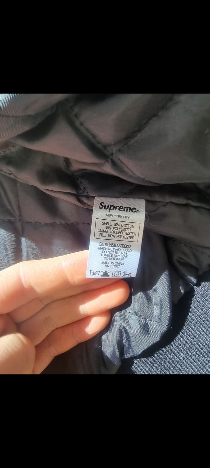 슈프림 19S/S 최고 핀스트라이프 바시티 자켓 xl 블랙 상품이미지8